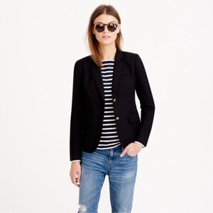 J. Crew Women's Black Wool Schoolboy Blazer